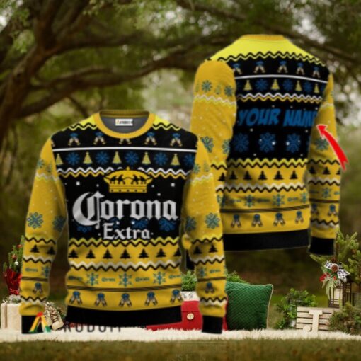 Personalized Corona Extra Holiday Cheer Ugly Sweater