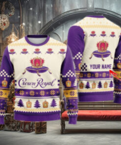 Personalized Crown Royal Classic Ugly Christmas Sweater