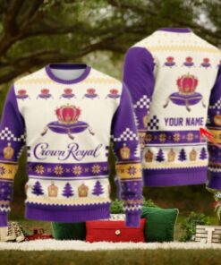 Personalized Crown Royal Classic Ugly Christmas Sweater