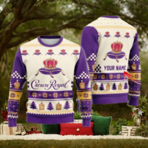 Personalized Crown Royal Classic Ugly Christmas Sweater