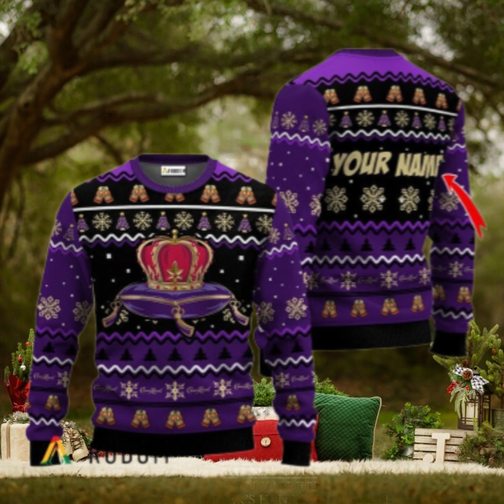 Personalized Crown Royal Holiday Cheer Ugly Sweater Personalized Crown Royal Holiday Cheer Ugly Sweater