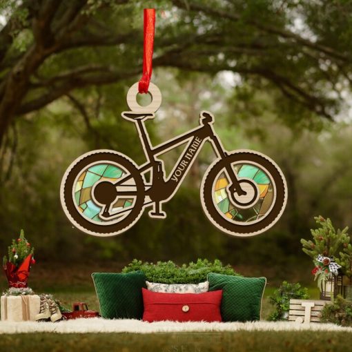 Personalized Cycling Bicycle Christmas Ornament