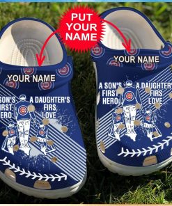 Personalized Dad And Son Daughter Mlb Chicago Cubs Clogs