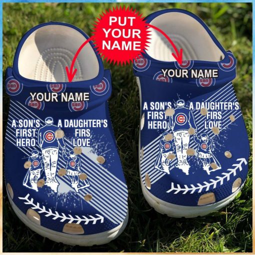 Personalized Dad And Son Daughter Mlb Chicago Cubs Clogs