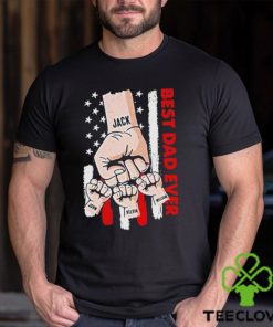 Personalized Dad Raised Fist Hand T Shirt