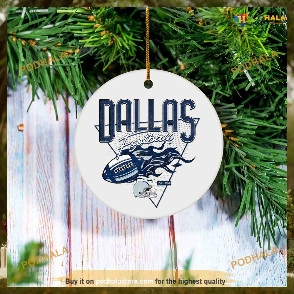 Personalized Dallas Football Christmas Ornament, Personalized Dallas Football Christmas Ornament,