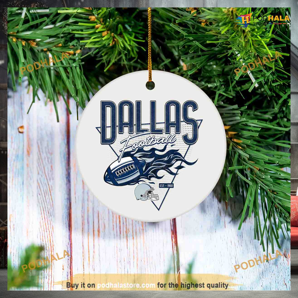 Personalized Dallas Football Christmas Ornament, Personalized Dallas Football Christmas Ornament,