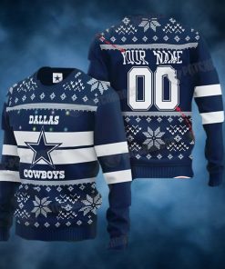 Personalized Dallas NFL Football Ugly Christmas Sweater Cowboys Gifts For Him