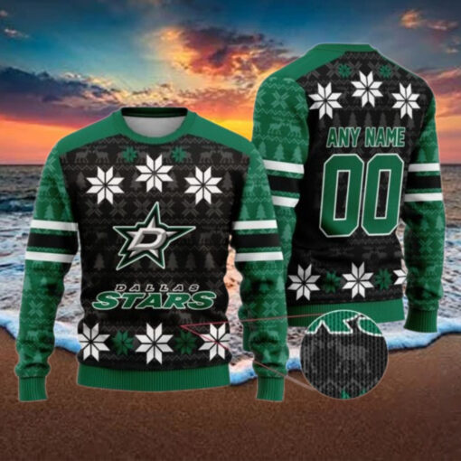 Personalized Dallas Stars Ugly Sweater For Christmas