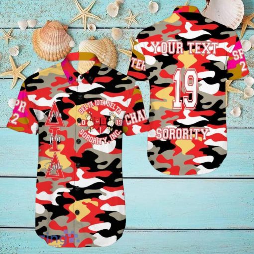 Personalized Delta Iota Delta Camo Hawaiian Shirt For Men And Women