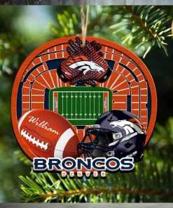 Personalized Denver Broncos Ornament NFL Stadium Your Name