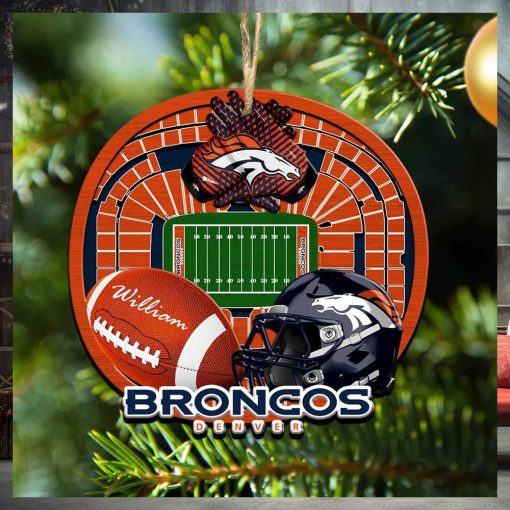 Personalized Denver Broncos Ornament NFL Stadium Your Name