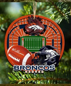 Personalized Denver Broncos Ornament NFL Stadium Your Name