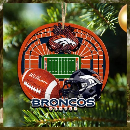 Personalized Denver Broncos Ornament NFL Stadium Your Name