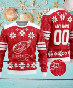 Personalized Detroit Red Wings Ugly Sweater For Christmas