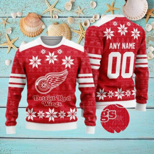 Personalized Detroit Red Wings Ugly Sweater For Christmas