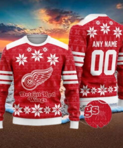Personalized Detroit Red Wings Ugly Sweater For Christmas