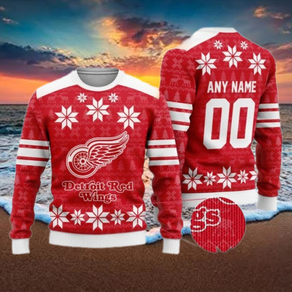 Personalized Detroit Red Wings Ugly Sweater For Christmas Personalized Detroit Red Wings Ugly Sweater For Christmas