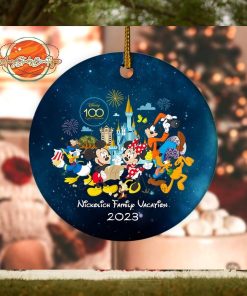 Personalized Disney Family Trip Ornament, Family Vacation Keepsake, Disney Castle Ornament, Disney 100 Years Anniversary
