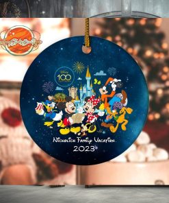 Personalized Disney Family Trip Ornament, Family Vacation Keepsake, Disney Castle Ornament, Disney 100 Years Anniversary