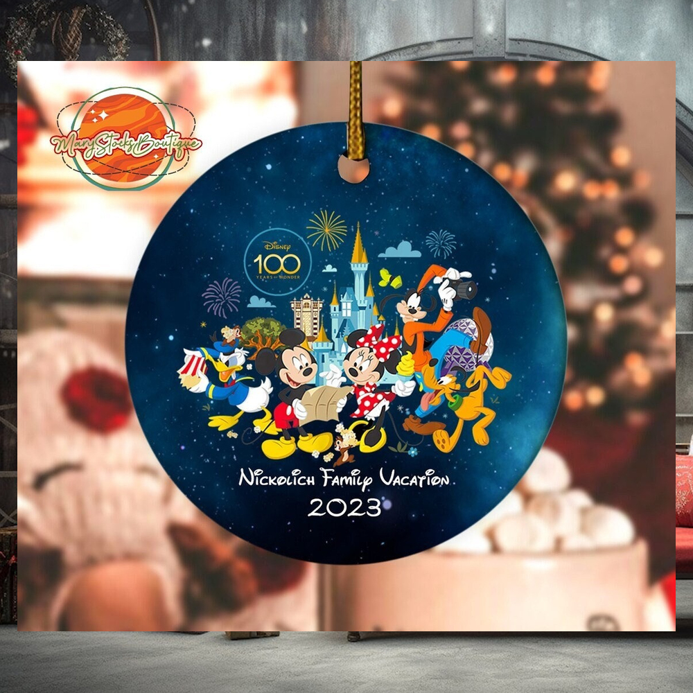 Personalized Disney Family Trip Ornament, Family Vacation Keepsake, Disney Castle Ornament, Disney 100 Years Anniversary Personalized Disney Family Trip Ornament, Family Vacation Keepsake, Disney Castle Ornament, Disney 100 Years Anniversary