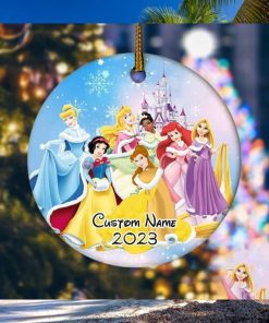 Personalized Disney Princess Ornament, Disney Xmas Ornament