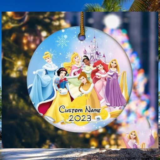 Personalized Disney Princess Ornament, Disney Xmas Ornament