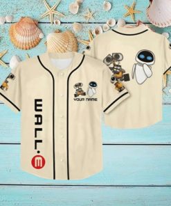 Personalized Disney WALL E And EVE Baseball Jersey