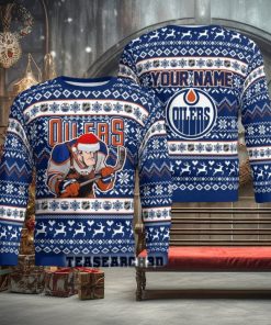 Personalized Edmonton Oilers NHL Ugly Christmas Sweater