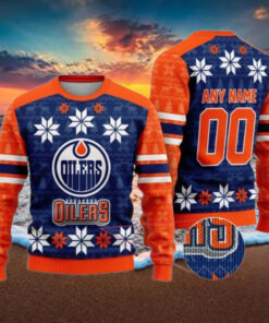 Personalized Edmonton Oilers Ugly Sweater For Christmas