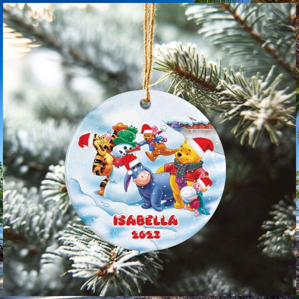 Personalized Eeyore Disney Christmas Ceramic Ornament, Gift For Family Personalized Eeyore Disney Christmas Ceramic Ornament, Gift For Family