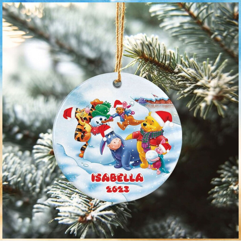 Personalized Eeyore Disney Christmas Ceramic Ornament, Gift For Family Personalized Eeyore Disney Christmas Ceramic Ornament, Gift For Family