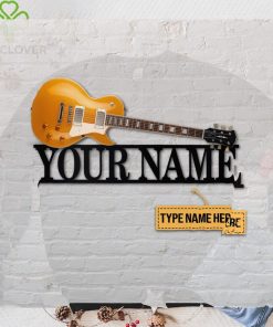 Personalized Electric Guitar Shaped Metal Sign