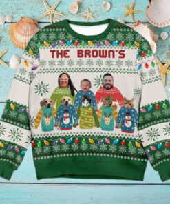 Personalized Family Photo Christmas Sweater, Custom Ugly Xmas Design