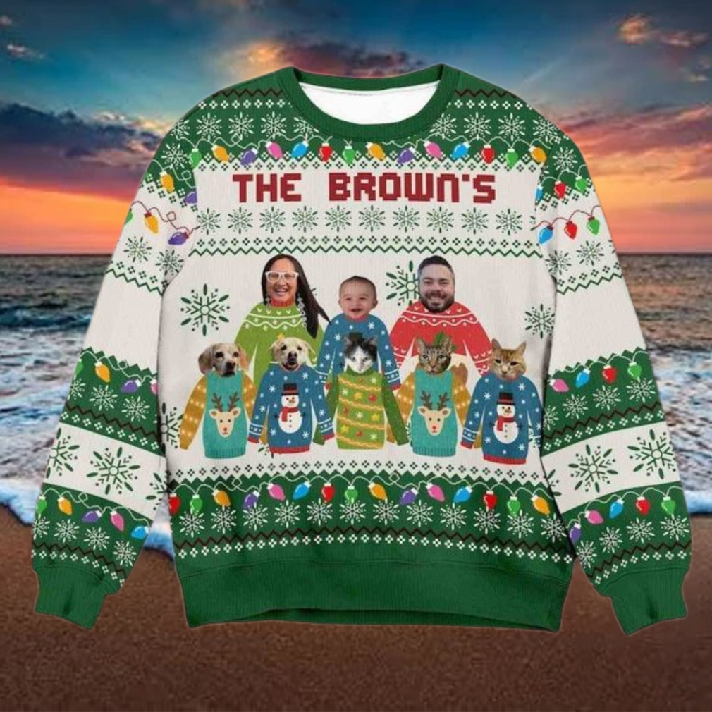 Personalized Family Photo Christmas Sweater, Custom Ugly Xmas Design Personalized Family Photo Christmas Sweater, Custom Ugly Xmas Design