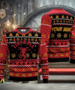 Personalized Fireball Holiday Cheer Ugly Sweater
