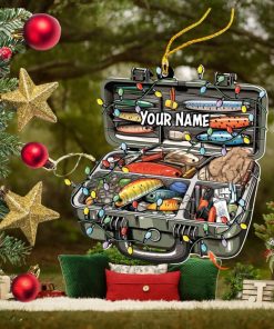 Personalized Fishing Tackle Box Acrylic Ornament