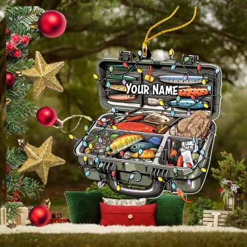 Personalized Fishing Tackle Box Acrylic Ornament