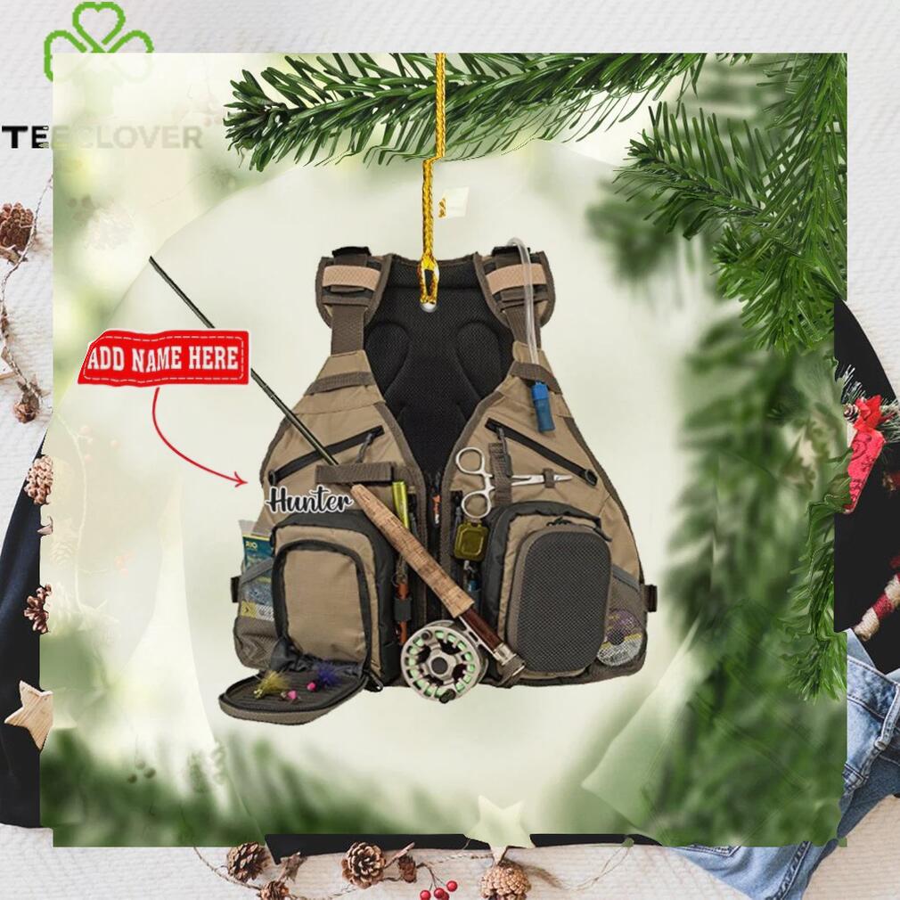 Personalized Fishing Vest Ornaments Personalized Fishing Vest Ornaments