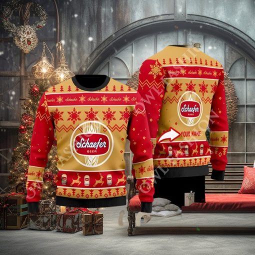Personalized Funny Schaefer Beer Ugly Christmas Sweater