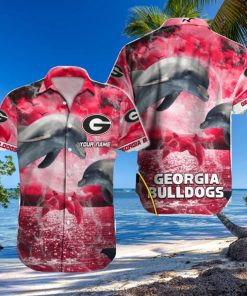 Personalized Georgia Bulldogs Dolphins Design Hawaiian Shirt