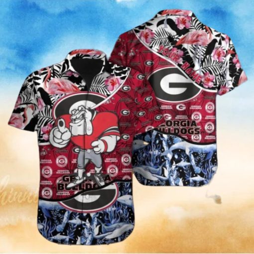 Personalized Georgia Bulldogs Mascot Design Hawaiian Shirt