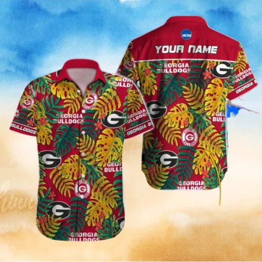 Personalized Georgia Bulldogs NCAA Tree Design Hawaiian Shirt