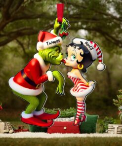 Personalized Gifts For Couple Christmas Ornament Kiss Under The Mistletoe