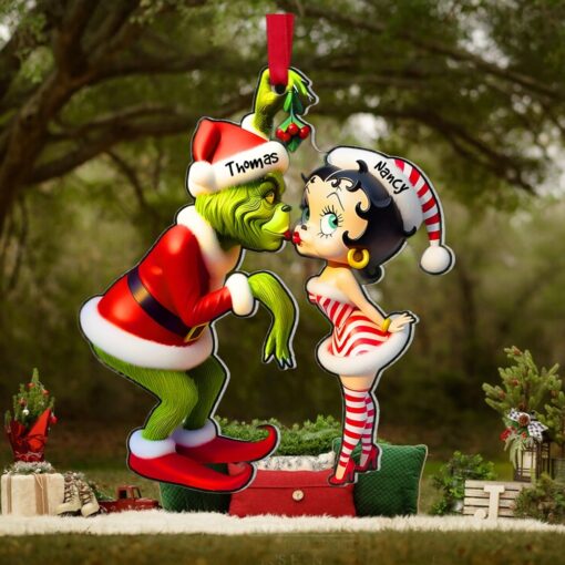 Personalized Gifts For Couple Christmas Ornament Kiss Under The Mistletoe