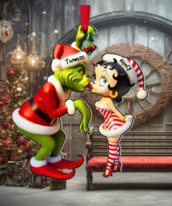 Personalized Gifts For Couple Christmas Ornament Kiss Under The Mistletoe