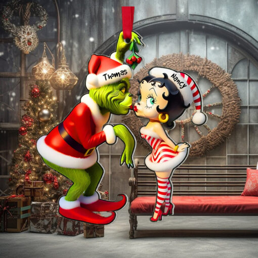 Personalized Gifts For Couple Christmas Ornament Kiss Under The Mistletoe