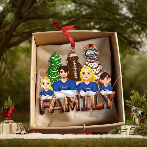 Personalized Gifts For Family Love Football Acrylic Ornament