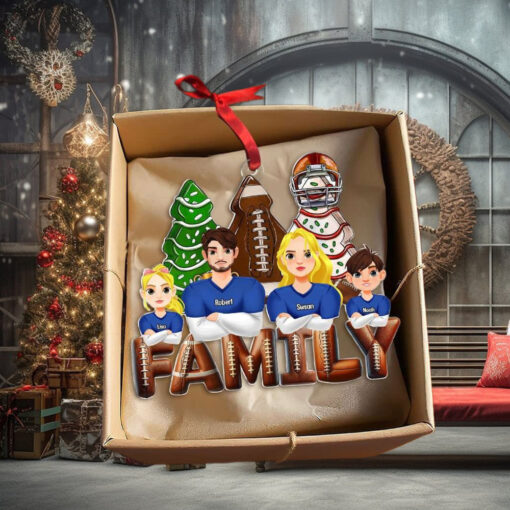 Personalized Gifts For Family Love Football Acrylic Ornament