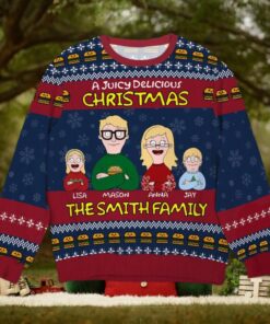 Personalized Gifts For Family Movie Lover Sweatshirt Ugly Christmas